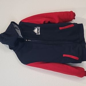 Fortnite fleece hoodie zip up jacket sweatshirt small